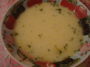 Вкусный сырный суп с клецкам