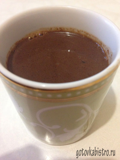 Рецепт горячего шоколада из какао